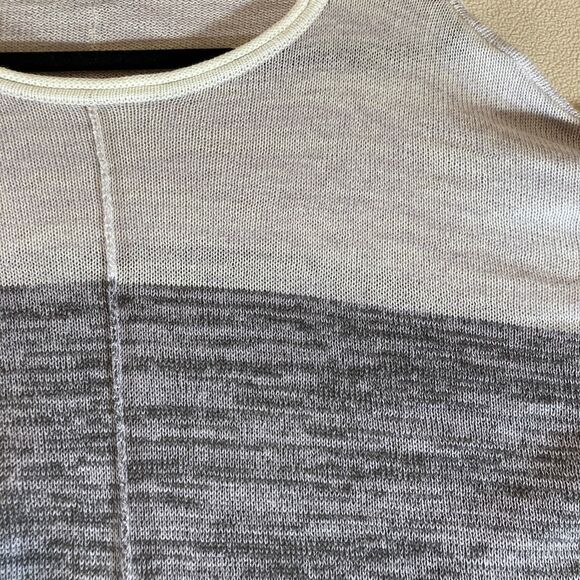 Wooden Ships Sweater Sz M/L Lavender/Grey Cotton Blend Oversized Preppy Beachy - Picture 5 of 8